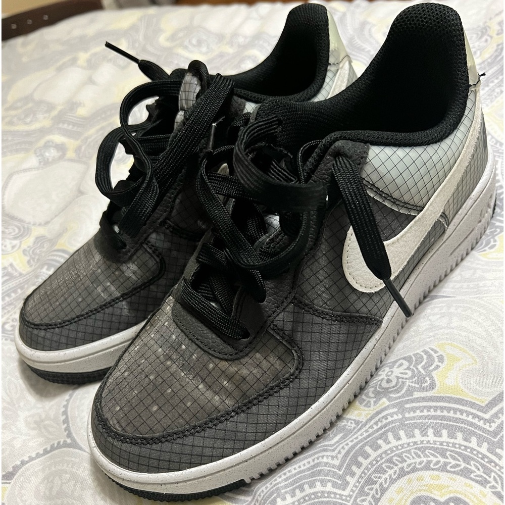 Black/Grey/White Nike Air Force One Size 6Y